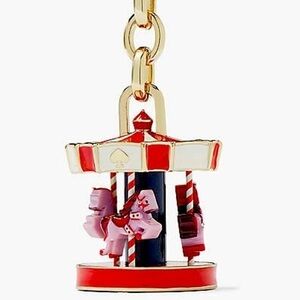 🆕kate spade♠️Winter Wonders Carousel Holiday Key Chain NWT::LAST ONE 🎄 🎪